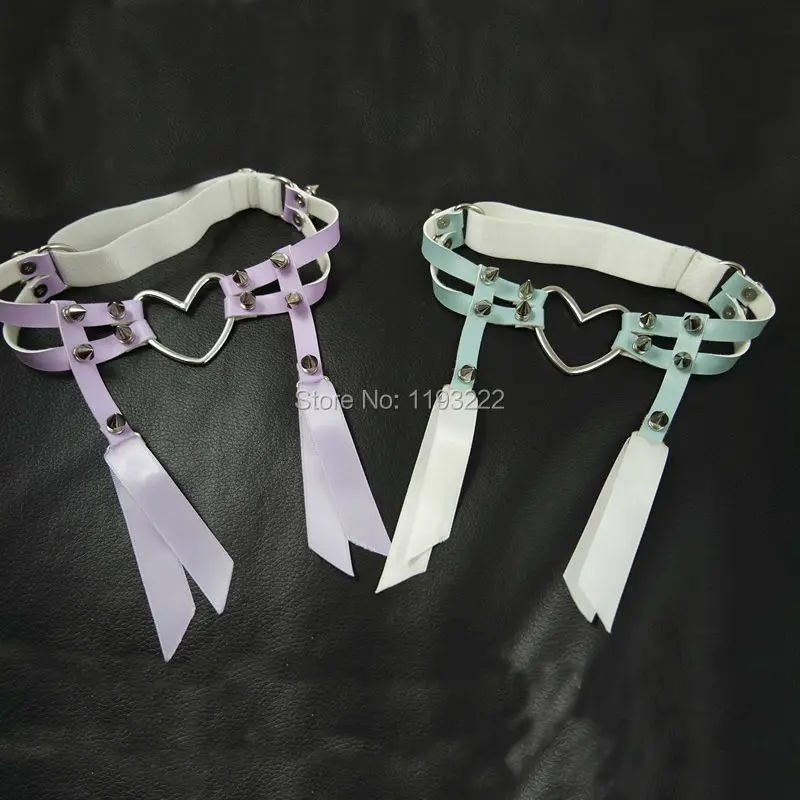 Модная женская кружевная лента с бантом в стиле панк готика большая подвязка