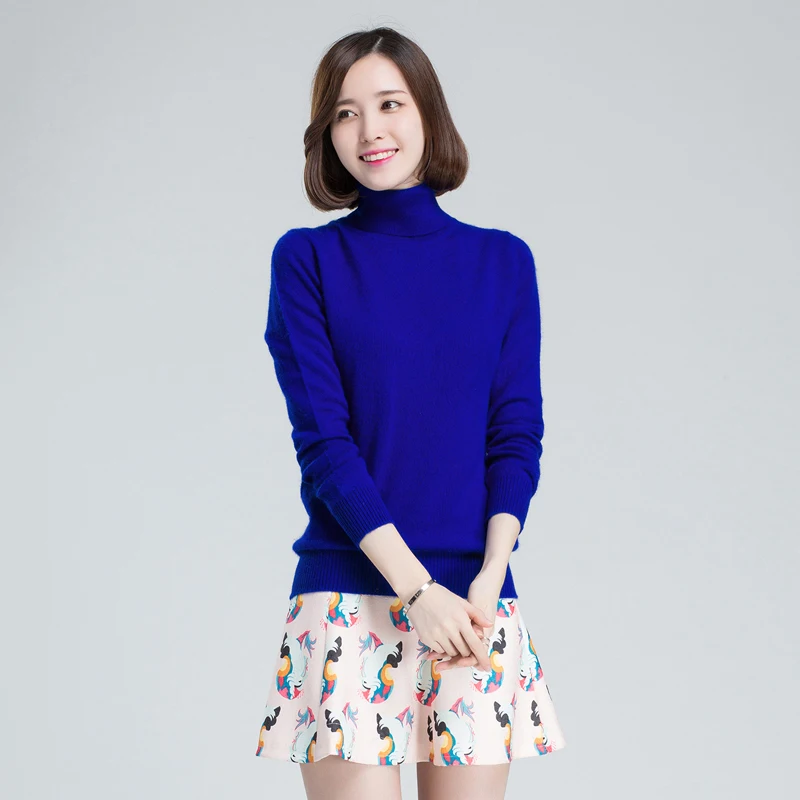 Top Clothing women/Ladies keep worm Wool Sweater Female Turtleneck Pullover Cashmere long sleeve korean plus size | Женская одежда