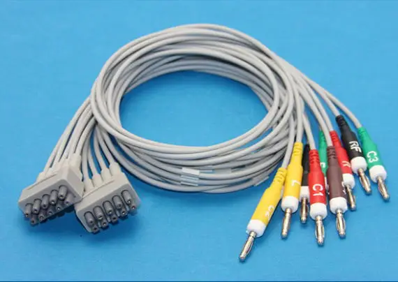 Для GE Marquette multilink leadwire 10 lead EKG leadпровода 38401816 900112 001 002 4 0 banana/Din 3 plug/clip/snap AHA IEC TPU| |