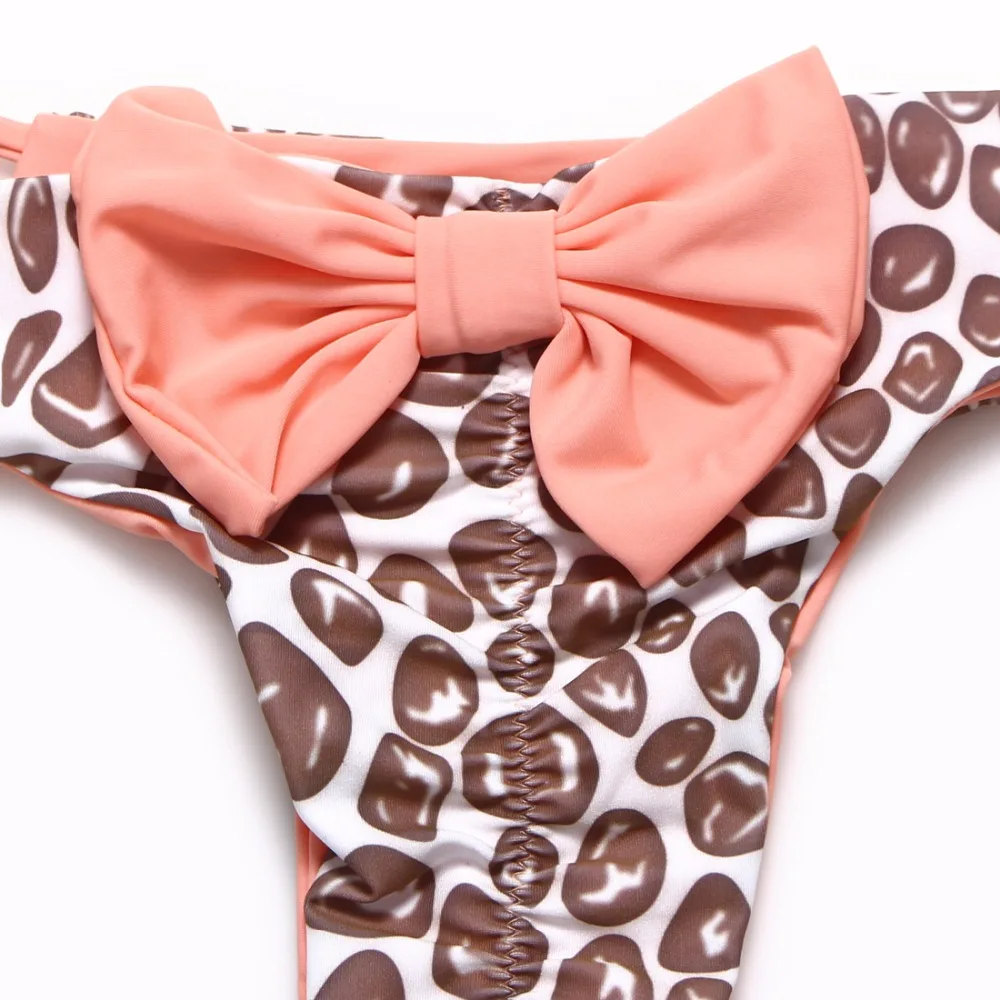 Женский купальник с лямкой на шее сексуальный бантиком бразильские завязках