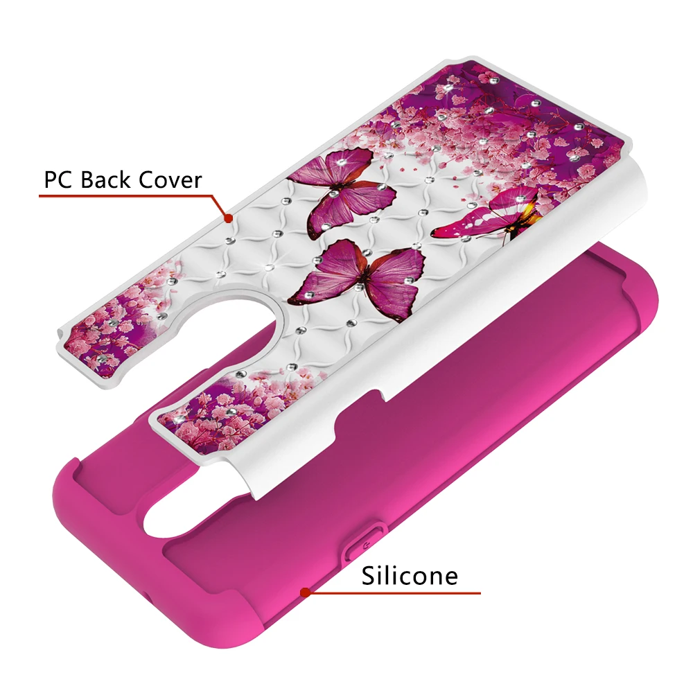 PC+TPU Glitter Case for coque LG Q7 Q7a Plus G7 ThinQ K10 2018 K30 Q Stylus X Power 2 Cover | Мобильные телефоны и