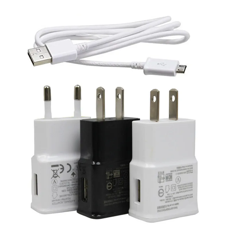 Настенное дорожное USB зарядное устройство 5 В 2 А переменного тока и Micro Usb для Samsung