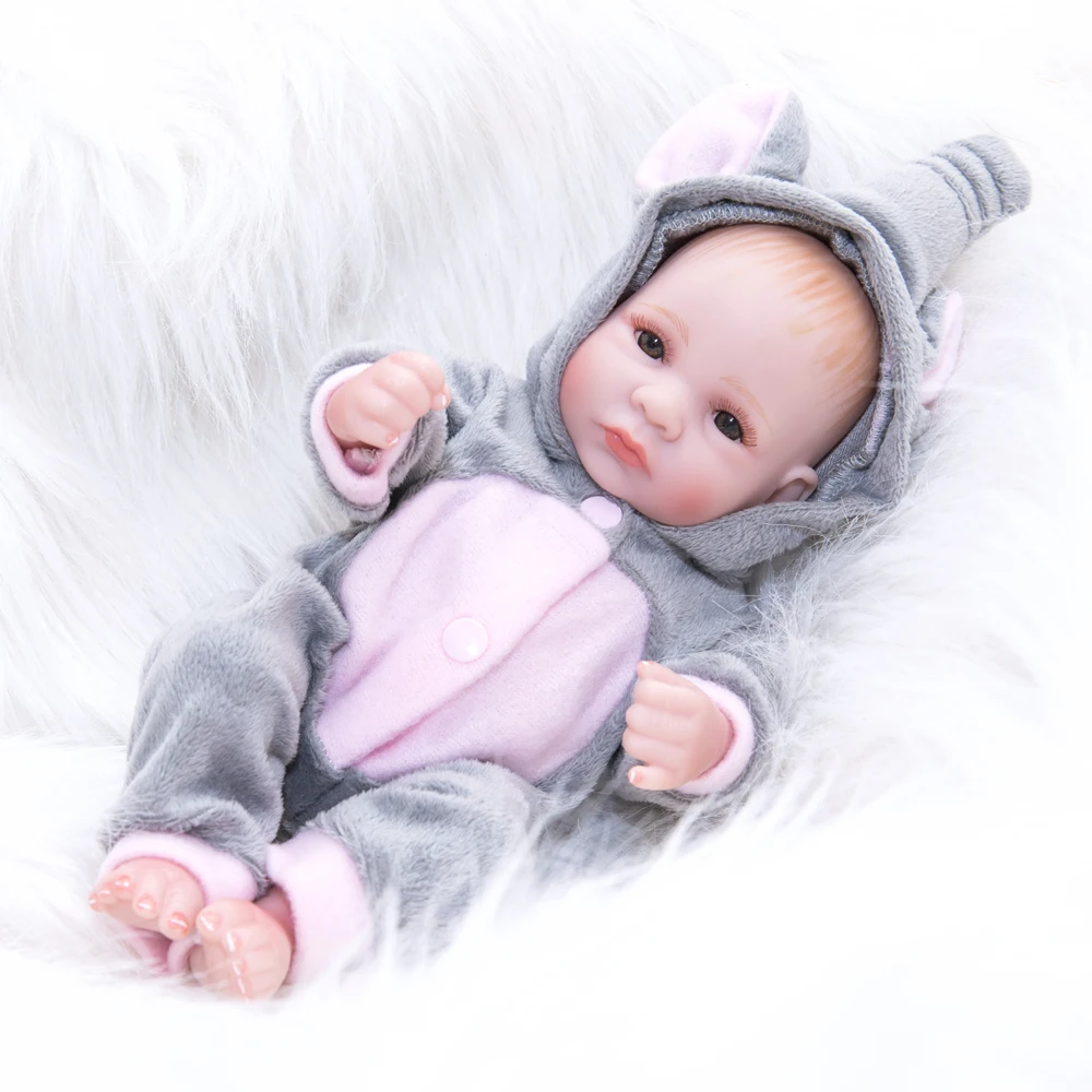 1" мини куклы малыши реалистичные Reborn Baby кукла Фигурка Игрушки полный силикон детская игрушка с волосами дети подарок на Рождество на день рождения