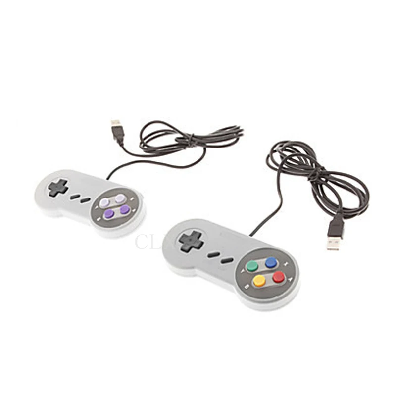 Проводной джойстик для ПК 2 шт. 1 партия ретро супер SNES USB контроллер геймпад окно