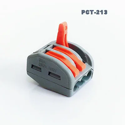 PCT-213 Тип разъем провода разъем питания кабельный разъем 3 шпильки провода разъем терминал электронный teriminal блок подключения - Цвет: PCT-213