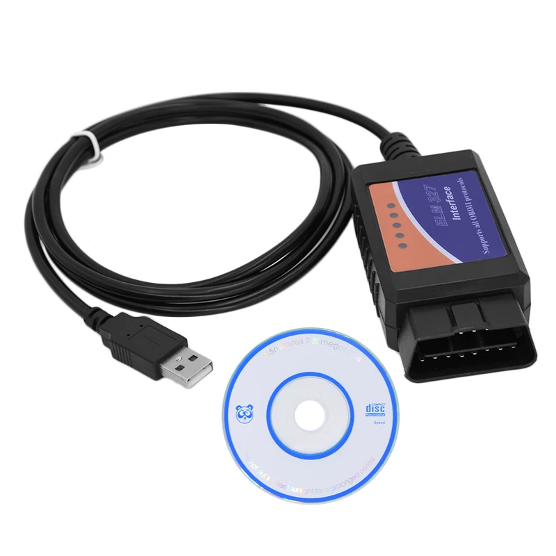 Автомобильные инструменты ELM327 V1.5 USB OBD2 ELM 327 в 1 5 OBDII считыватель кодов
