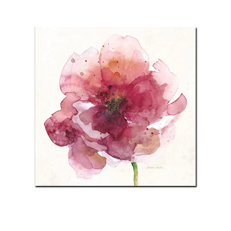 PC2158 Акварель минималистский Poppy художника Орхидея абстрактная картина, печатный плакат Холст Картина на стену для Гостиная Куадрос Декор - Цвет: PC2158