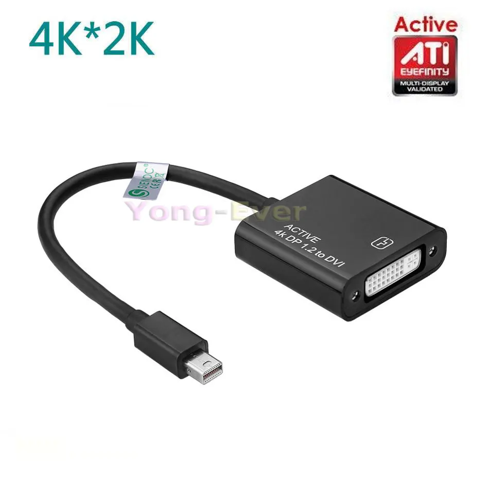 2021 Active ATI Eyefinity HD 4K Mini DP DisplayPort 1 2 папа DVI мама Видео Аудио HDTV адаптер