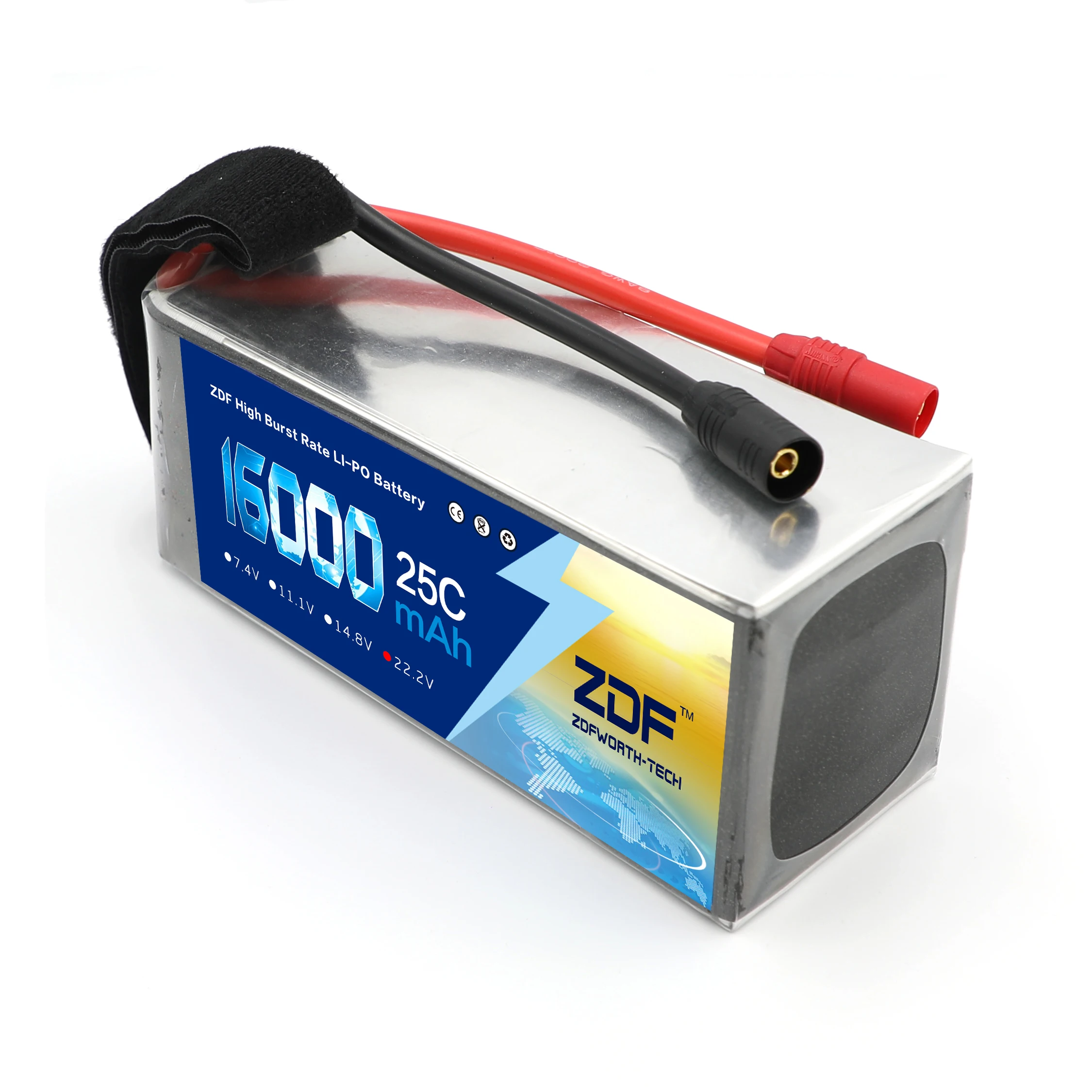 ZDF хорошее качество Lipo батарея 22 2 в 6S 16000 мАч 25C-50C RC AKKU для самолета вертолета лодки