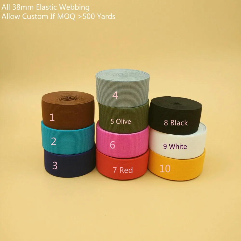 Мягкая трикотажная плетеная эластичная лента Ширина 1 5 дюйма 38 мм 10 сплошных