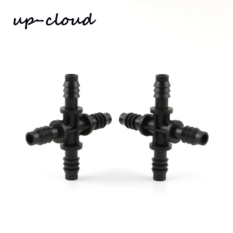 5 шт. UP CLOUD PE 8/11 мм колючая Крестовая соединитель 3/8 дюймовый для садового шланга 4