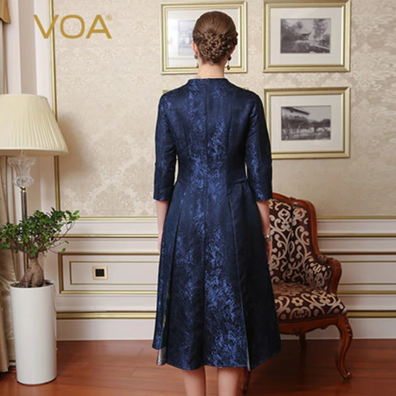 Женское длинное шелковое платье VOA вечерние платья для ночного лета размера плюс