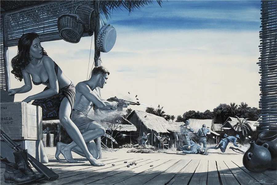 Historical Beauty and Sexy-Mort Kunstler American Style Canvas Painting Living Room Home Decor Modern Mural Art Oil Painting#024 | Дом и сад