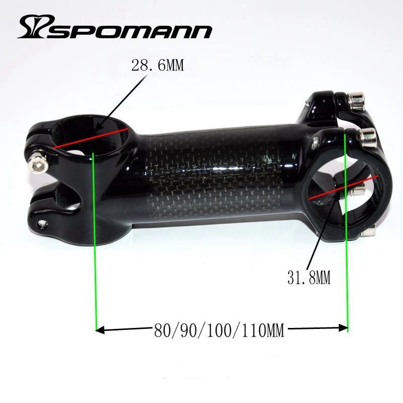 Алюминиевый сплав и 3K из углерода велосипед Stem 5 градусов MTB дорожный стебли