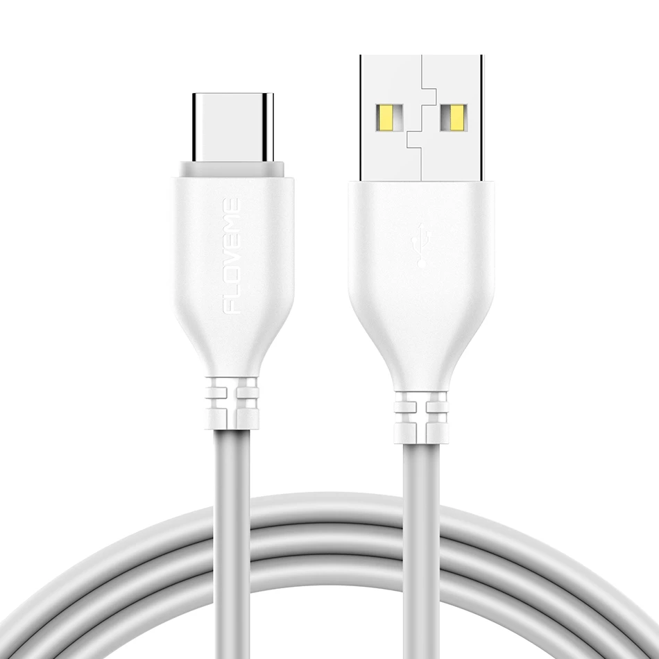 Белый FLOVEME usb type-C кабель для samsung S9 S8 Plus, кабель для быстрой зарядки телефона, кабель для передачи данных для huawei mate 20 10 Pro, USB C кабели для зарядного устройства - Цвет: Белый