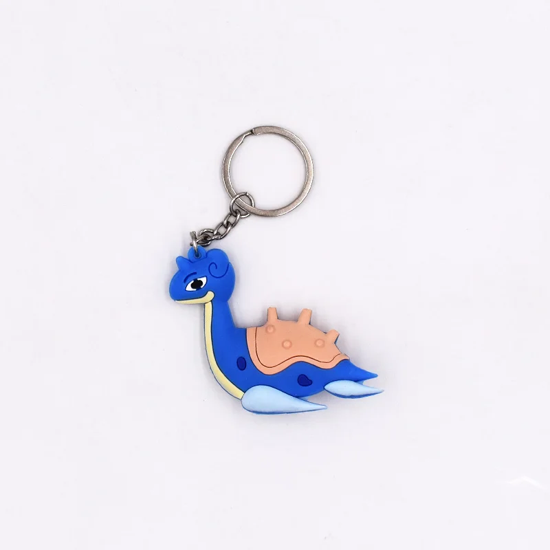 Lapras 25 стилей брелок для косплея Bulbasaur Charizard Mewtwo Lapras Porygon брелок для ключей Go брелок Подвеска 3D мини ПВХ безделушки игрушка 2" - Цвет: Lapras