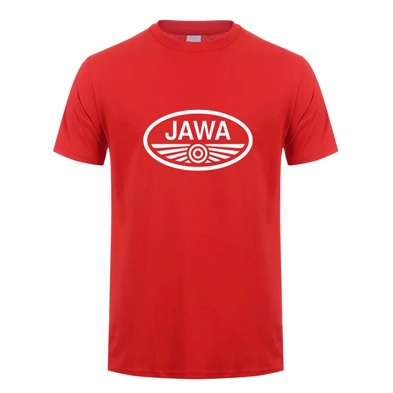 Red Футболка Jawa, топы, новая летняя мода, короткий рукав, хлопок, JAWA, мотоцикл, футболка, DS-067 - Цвет: Red