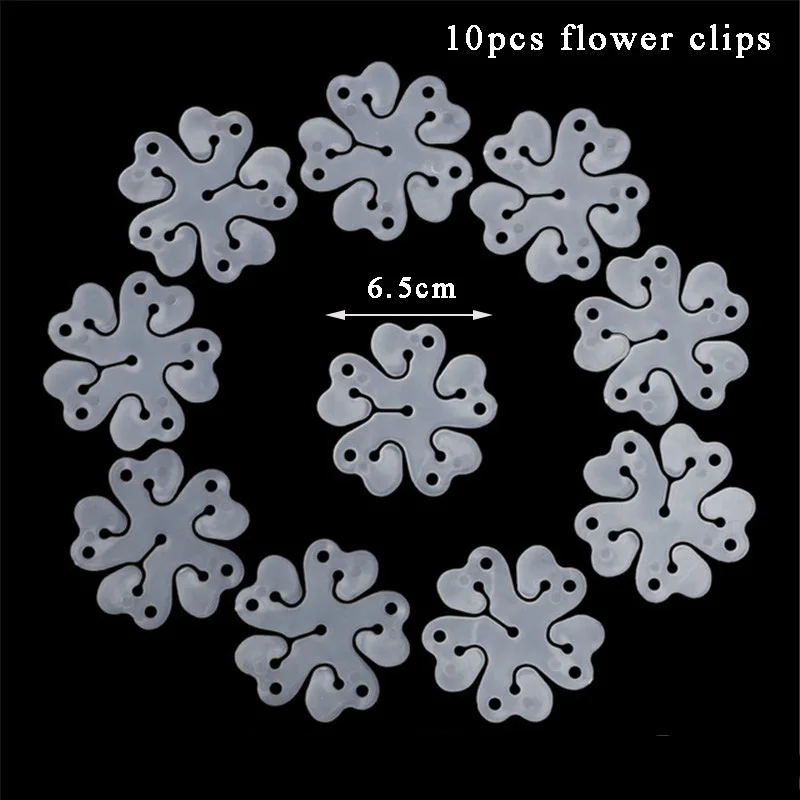 10pcs flower clips Свадебные шары для украшения палочка подставка для воздушных шаров Держатель колонка для детского душа вечерние шары Декор для взрослых День Рождения Декор Globos - Цвет: 10pcs flower clips