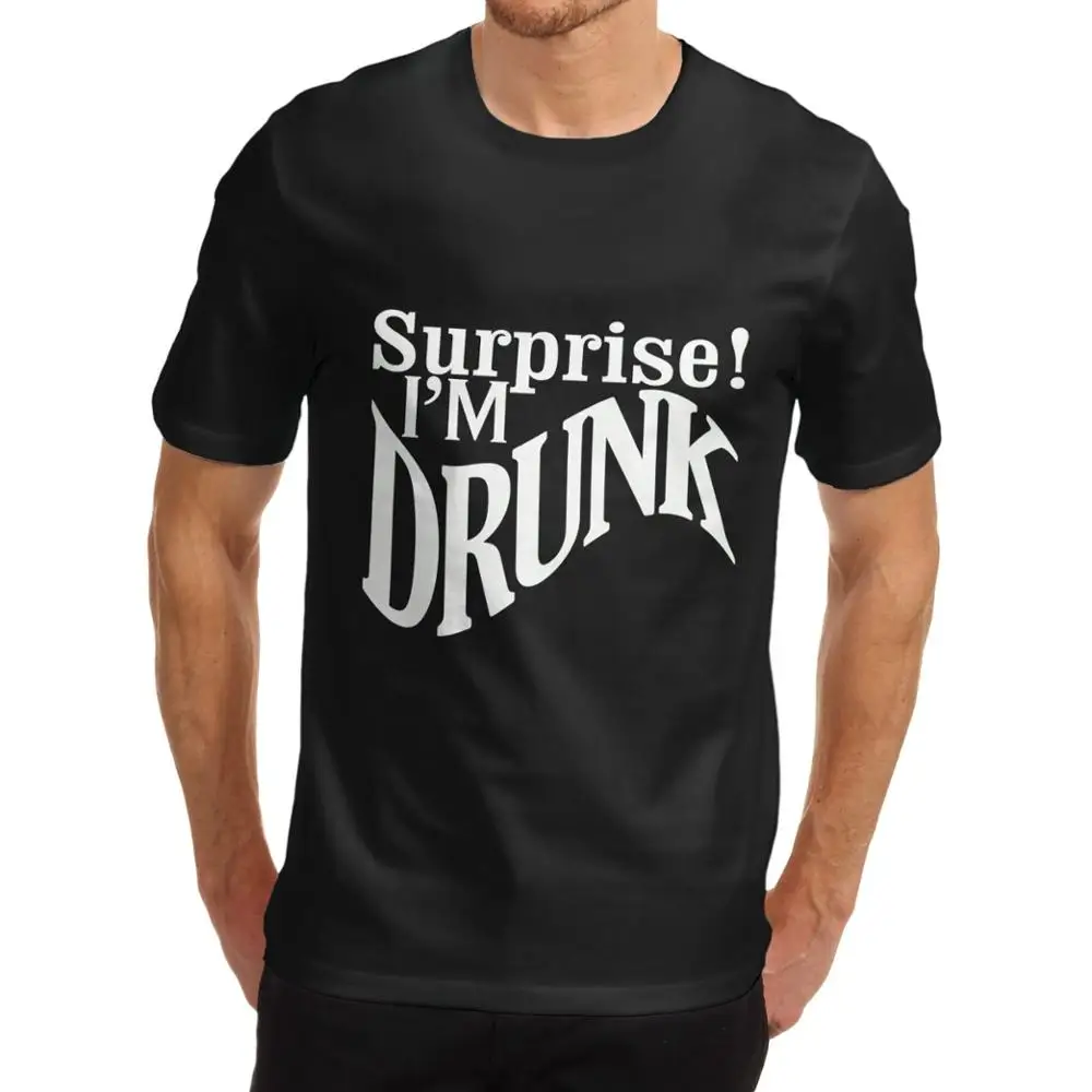 Фирменный Стиль С Коротким Рукавом Сюрприз Я Пьян Органического Хлопка Майка 100%