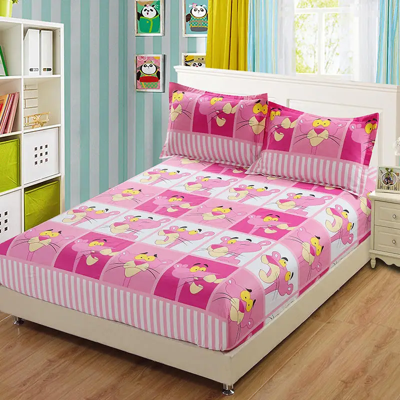Детский комплект постельного белья из 100% хлопка с мультяшным рисунком простыня