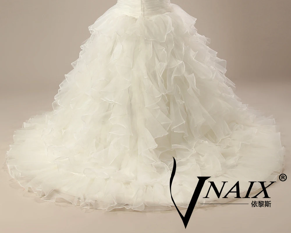 W1203 кичливый свадебное платье Русалка Милая с складки и оборки Кристалл