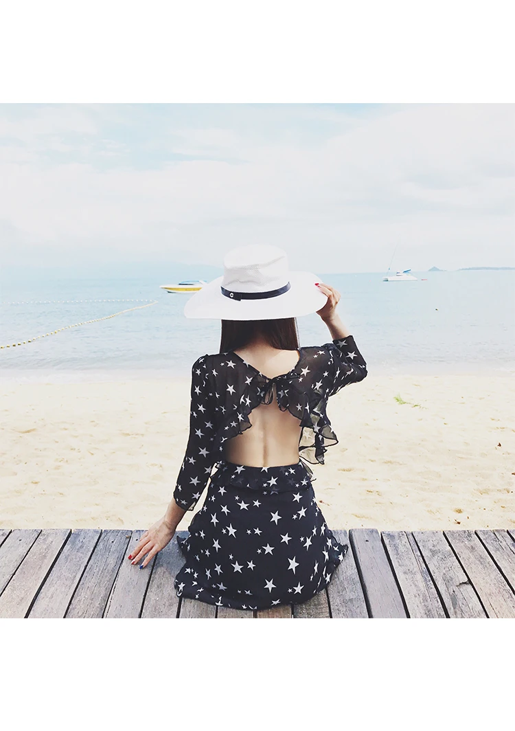 Parollada осень 2017 г. Сексуальная Открыть Назад Линия платье Для женщин шифон Звезда