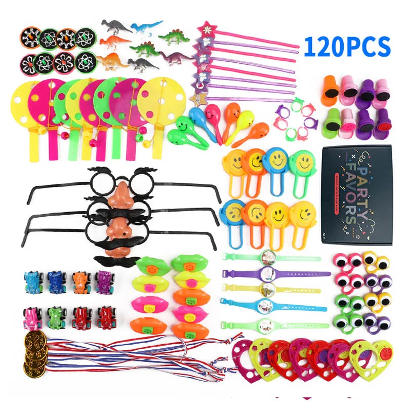 120pcs Маленькие объемные игрушки ассорти Подарочные игрушки giveaways детский Подарочный мешочек карнавальные призы праздничные вечерние принадлежности наполнители для пиньяты 120 шт - Цвет: 120pcs