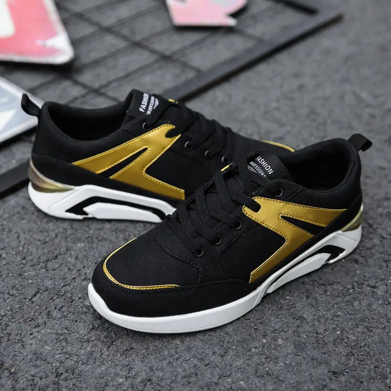 

LAISUMK Hot Sale Men Black White Gray Canvas Shoes Fashion Spring Summer Casual Men Shoes Lace-up Breathable Men Sneakers