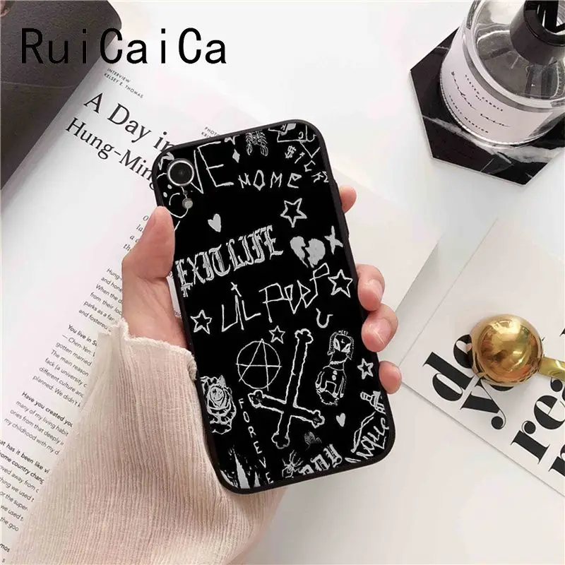 Чехол для телефона Ruicaica Lil Peep hellboy Life is Beautiful Cry Baby Black iPhone 5 5Sx 6 7 7plus 8 8Plus X XS MAX XR 10 |