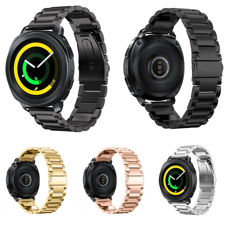 Сменный ремешок из нержавеющей стали 20 мм для Samsung Gear Sport SM R600 S2 Classic|Ремешки часов|