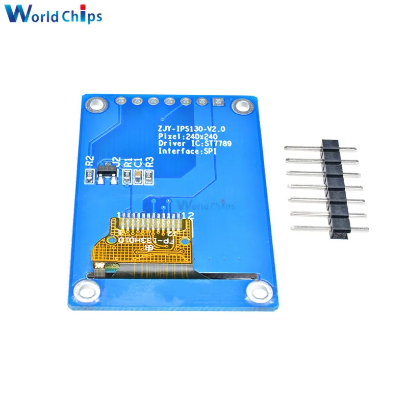 1,3 дюймов ips HD TFT ST7789 Водительская подушка безопасности 240*240 SPI Связь 3,3 V Напряжение 4-провод SPI Интерфейс полный Цвет ЖК-дисплей OLED Дисплей "сделай сам"