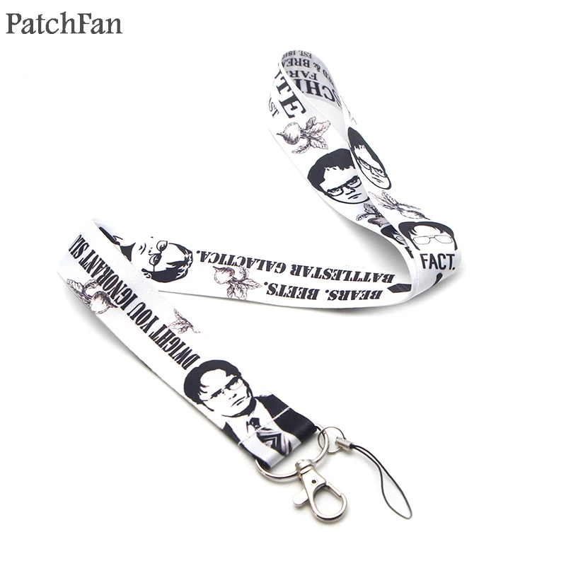 Patchfan офис ТВ шоу Дуайт шруте шеи ремешки для ключей очки держатель карты брелок для ключей телефоны камеры веб-ленты A1421