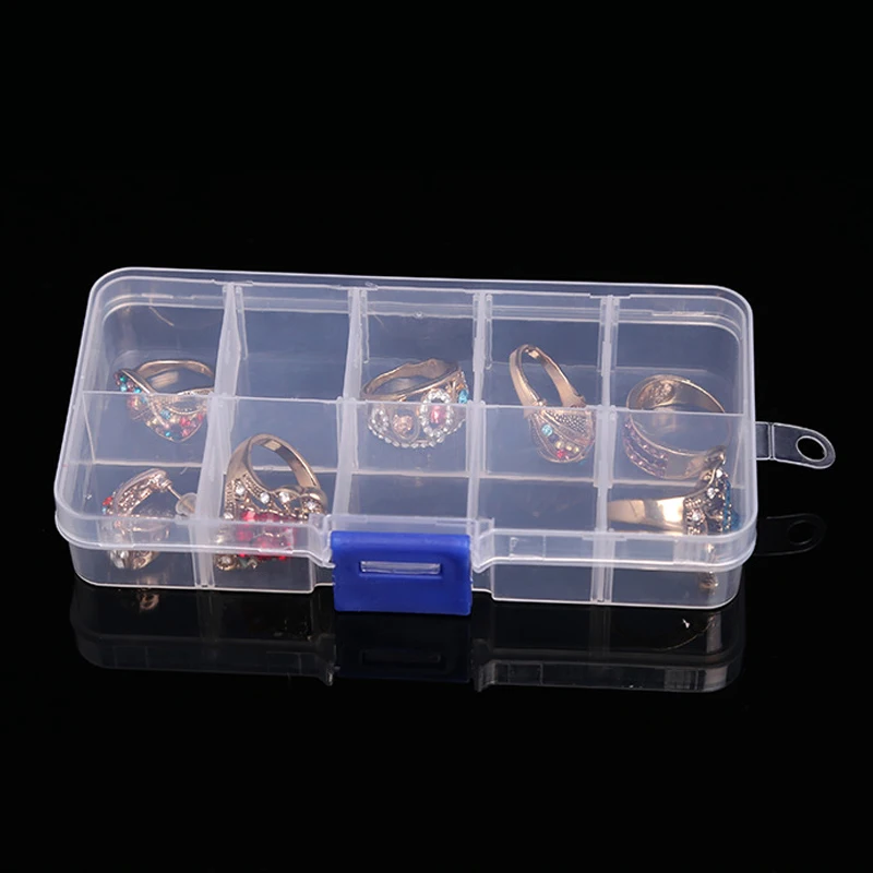 10 ячеек ювелирные изделия кольцо серьги пустой хранения Съемный чехол