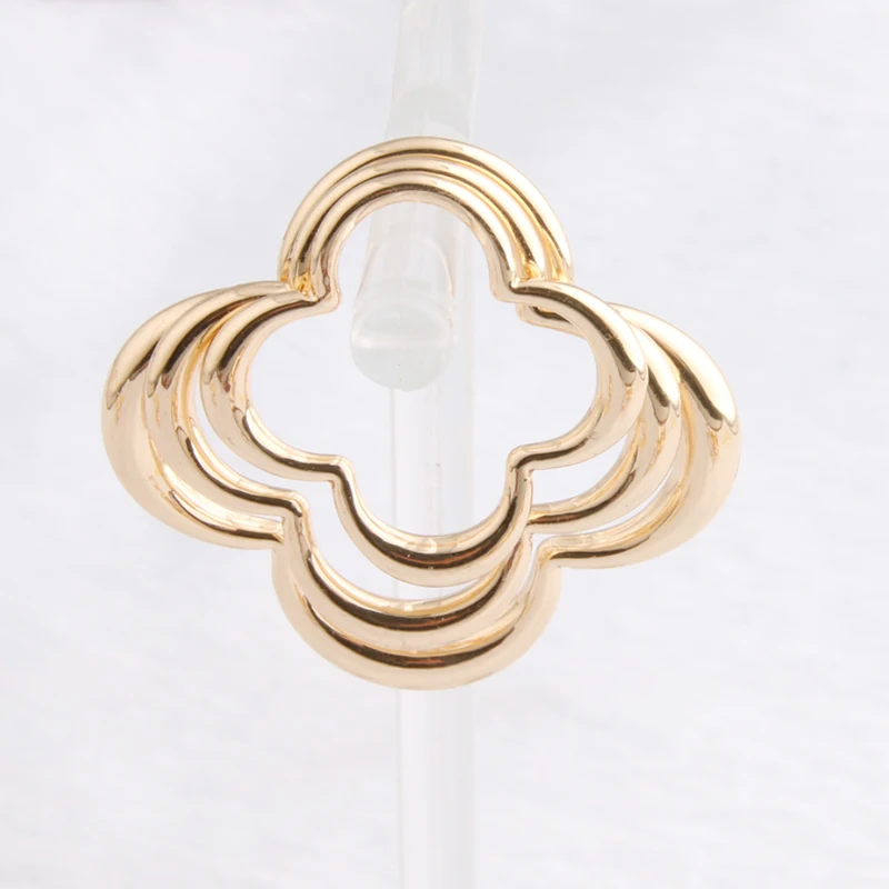 Большие серьги подвески NeeFu WoFu в форме клевера висячие из цинкового сплава