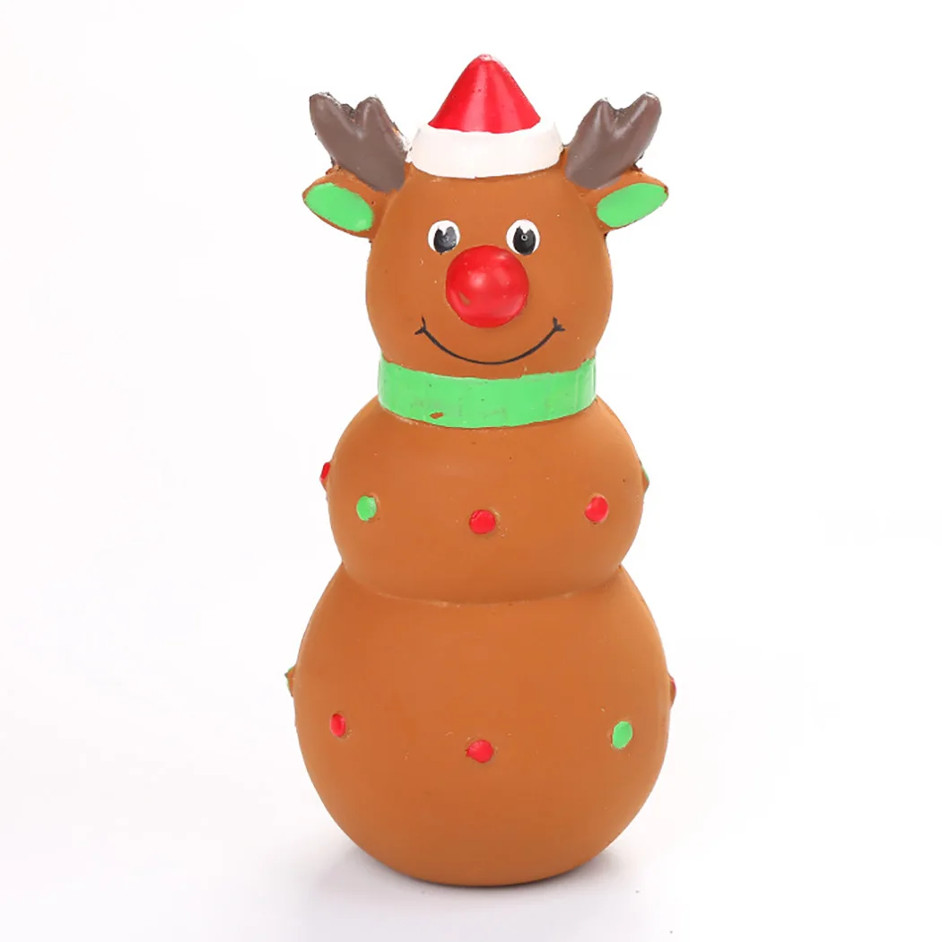 Новинка 2019 креативные рождественские игрушки для собак сжимаемая пищалка