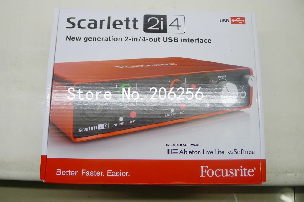 Обновлен Focusrite Scarlett 2i4 2nd usb аудио интерфейс Гитары записи звуковой карты 2 В/4