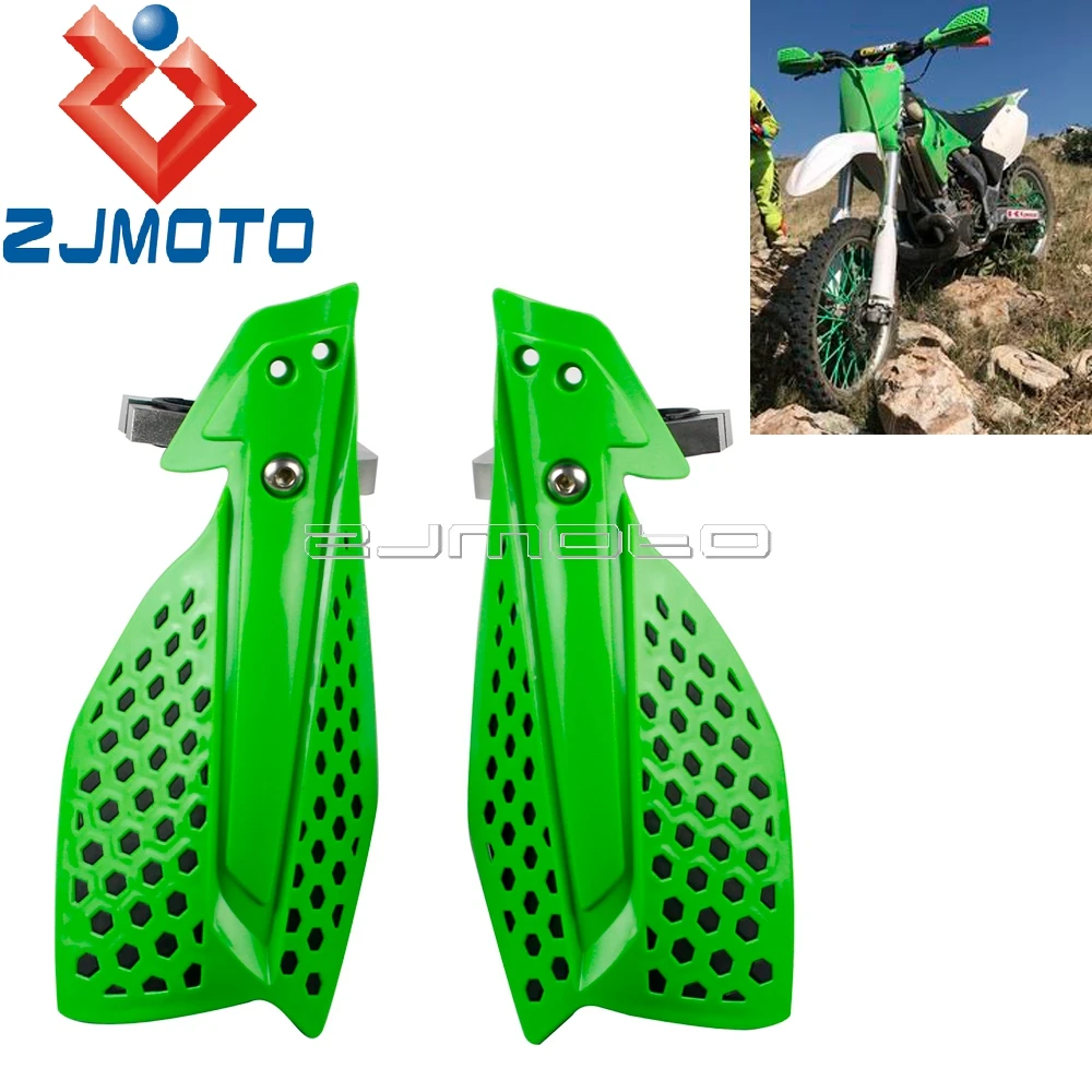 

Motocross 1-1/8" Fat Bar Hand Protectors 7/8" Handlebar Handguard For Kawasaki KLR KLX KX X-Ultimate Handguards Green