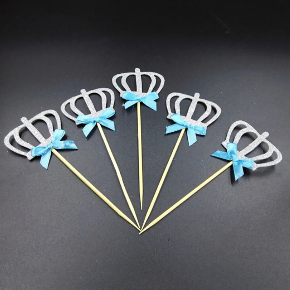 Милые Бабочкой Crown Кекс Топпер Десерт Стенд Свадебные Украшения День Рождения