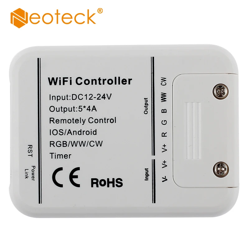 

Neoteck Wireless RGB Wifi LED Strip Controller IOS Android Smartphone 12V-24V 20A APP Controller For MiLight Rgb DC Lights