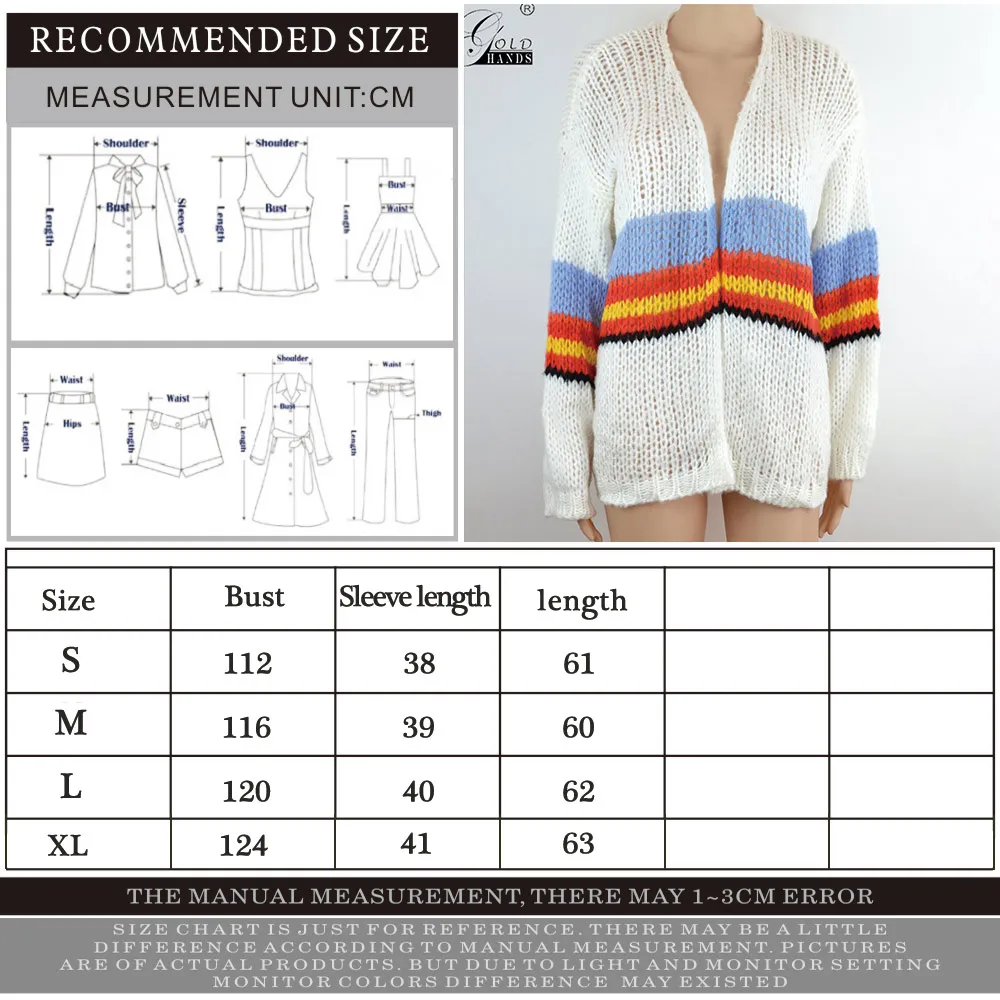 Gold Hands 2019 Women Knitted Cardigans Autumn Winter Fashion V-Neck Loose Batwing Sleeve Knitting Cardigan Sweater Female |