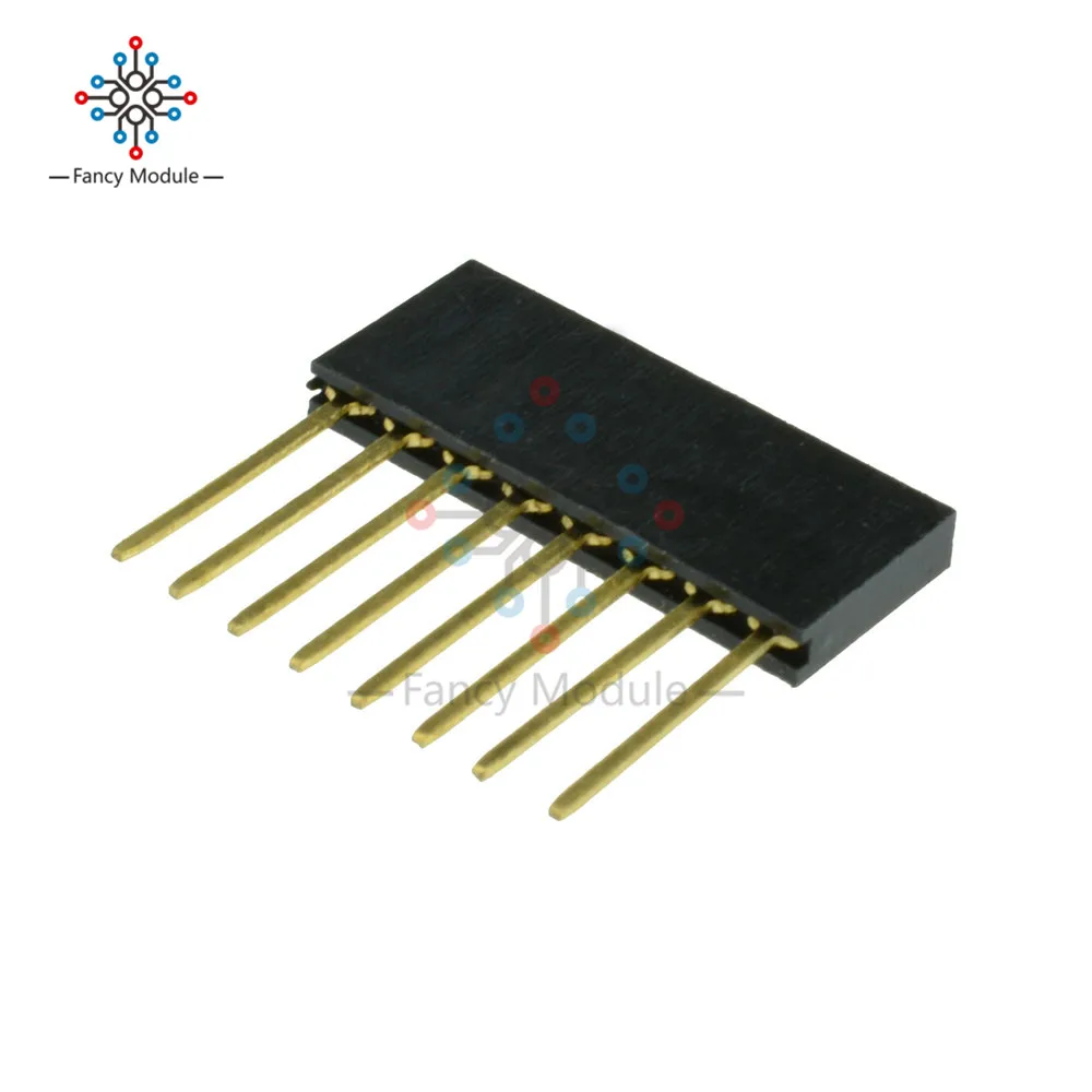10 шт 8 Pin 2,54 мм штабелируемые длинные ноги Femal Header для Arduino Shield