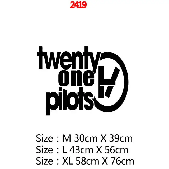 Виниловая настенная наклейка Twenty One Pilots в американском стиле музыкальная лента