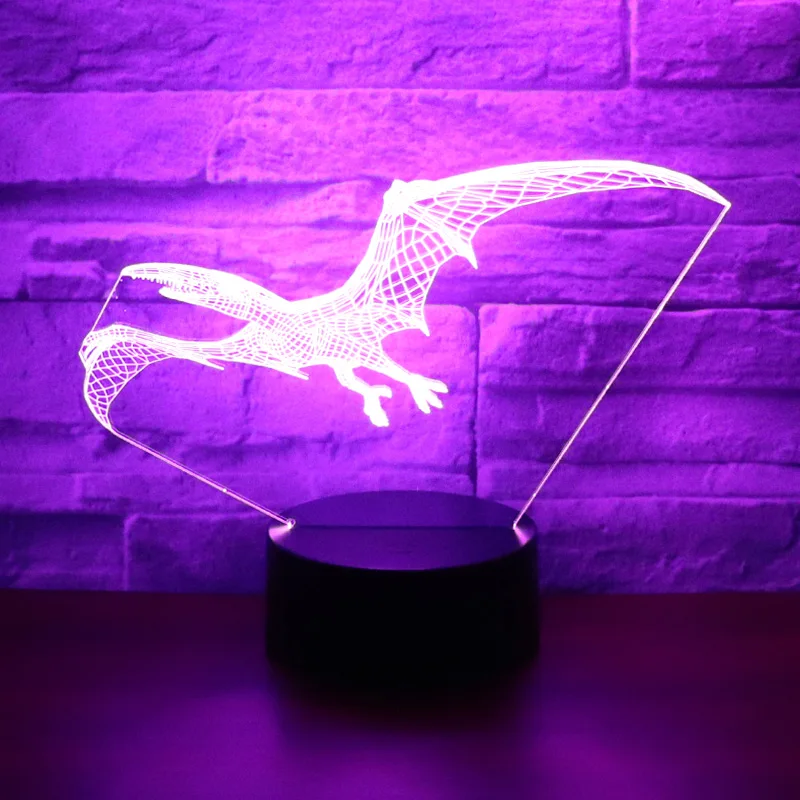 3D LED ночник динозавр Птерозавр тираннозавр рекс поставляется с 7 видов цветов