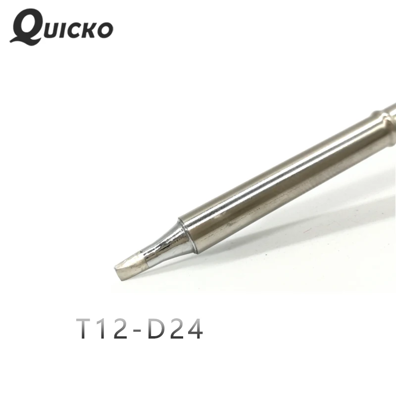 Наконечники для паяльника QUICKO T12-D24 D52, формы D, для FX9501/951/907, T12, рукоятка OLED и STC-LED, T12, паяльная станция 7s из расплавленного олова