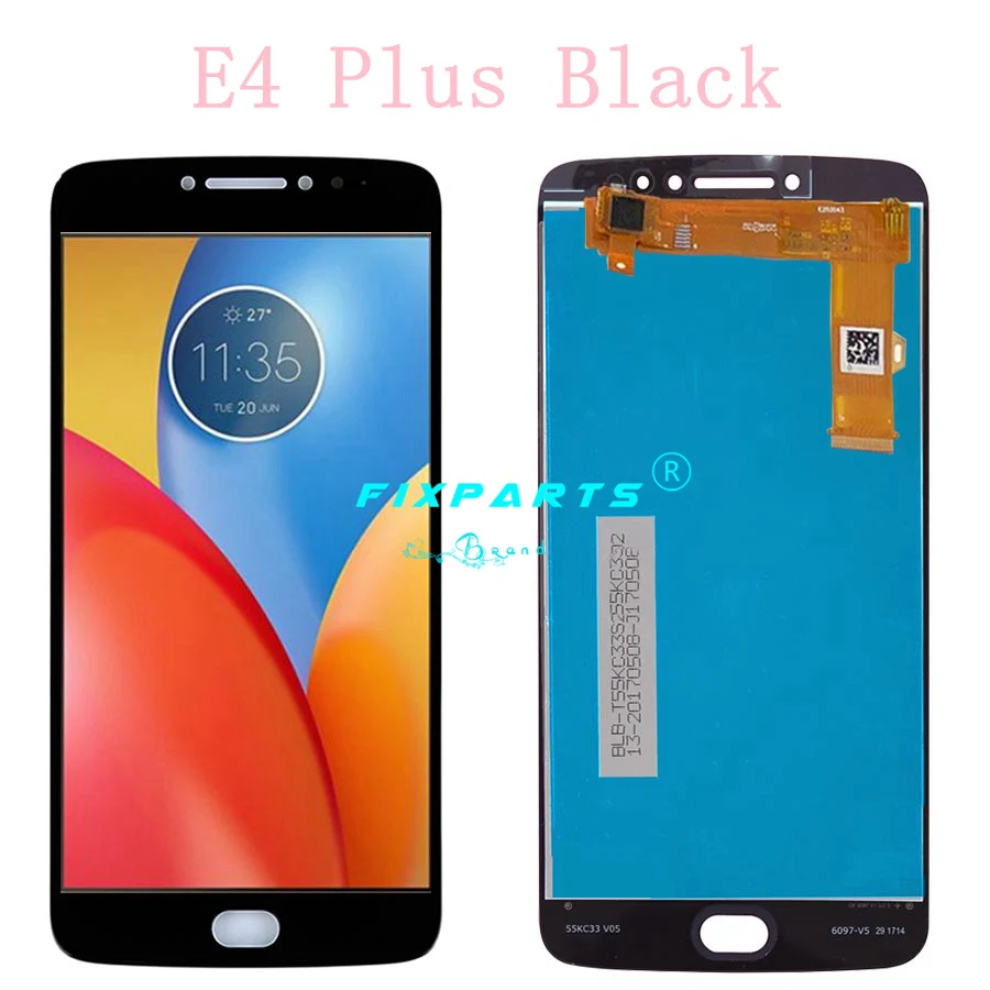 Для moto rola moto E4 Plus ЖК-дисплей сенсорный экран для мобильного телефона дигитайзер сборка запасные части для moto e4plus - Цвет: E4 Plus Black