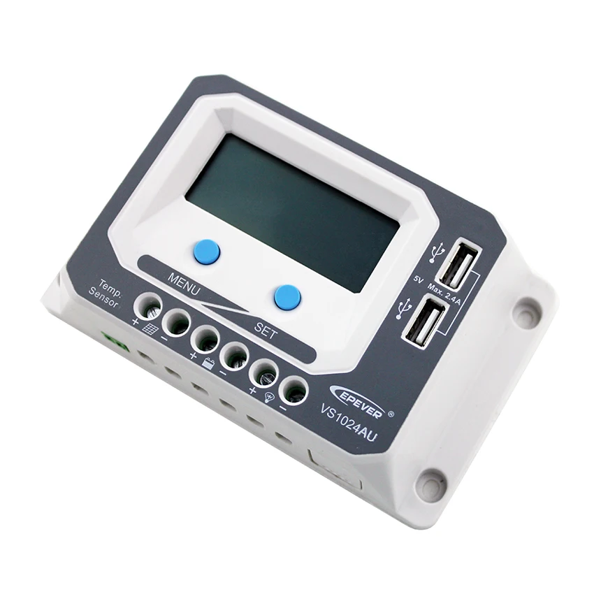 1 шт. x VS1024AU 10A 12В 24В EPSolar PWM Viewstar комплект солнечной системы контроллеры ЖК дисплей