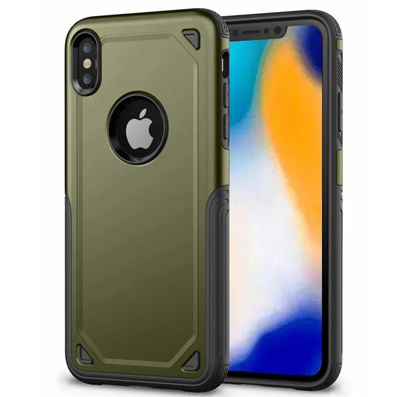 Военный противоударный Камуфляжный Защитный Прочный чехол для iPhone X, XR, XS, MAX, PC+ силиконовый чехол из ТПУ чехол для iPhone 5 5S se, 6, 6 S, 7, 8 Plus