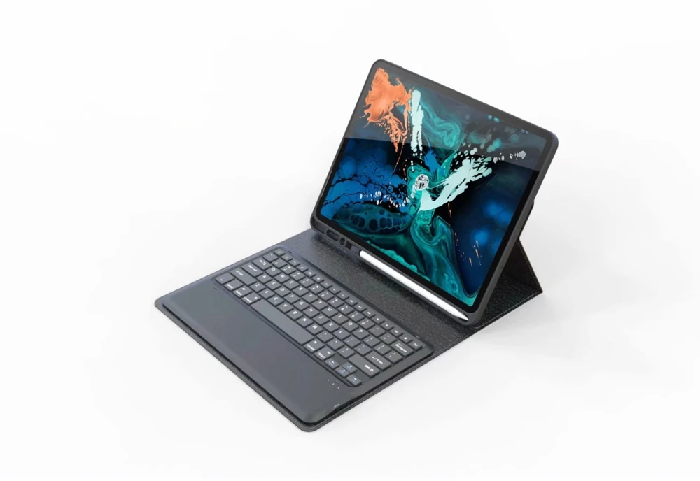 Ультра тонкий беспроводной Bluetooth клавиатура Folio Stand Роскошный кожаный чехол-накладка для Apple iPad Pro 11 a1989 A003 1" планшет