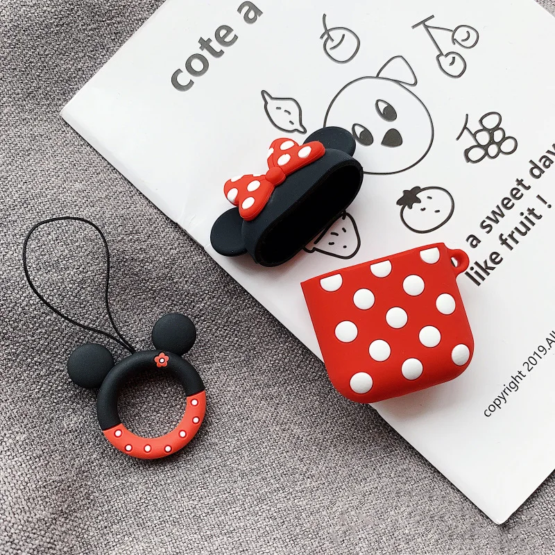 Милый мультфильм Bluetooth беспроводные наушники чехол для AirPods Мягкий защитный чехол силиконовый для Apple Airpods гарнитура зарядка сумки
