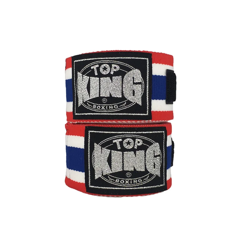TOP KING 180 дюйма Мягкие толстые тянущиеся боксерские повязки TKHWTF01 с тайским флагом |